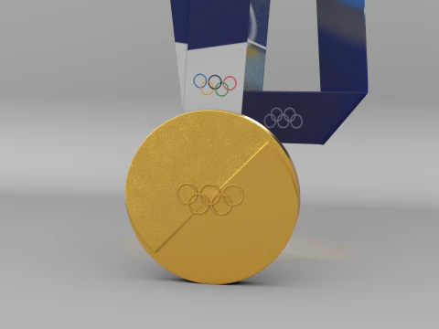 XXV Olympic Winter Games Milano Cortina 2026 Medals 3D Model