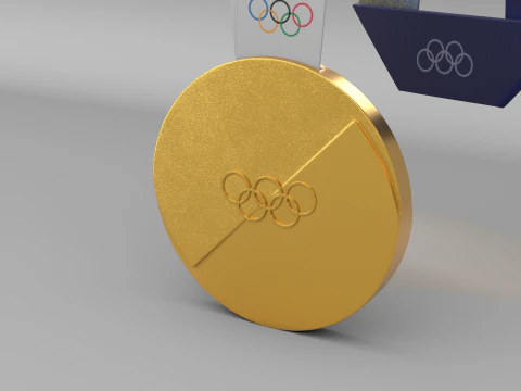 XXV Olympic Winter Games Milano Cortina 2026 Medals 3D Model