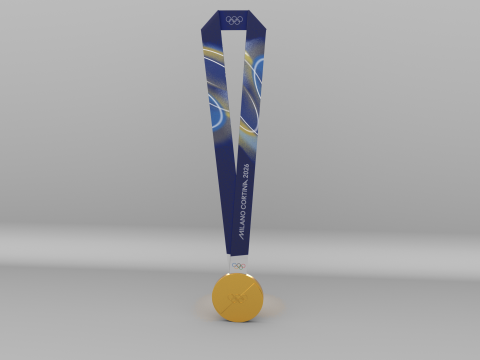 Medale XXV Zimowych Igrzysk Olimpijskich Milano Cortina 2026 Model 3D