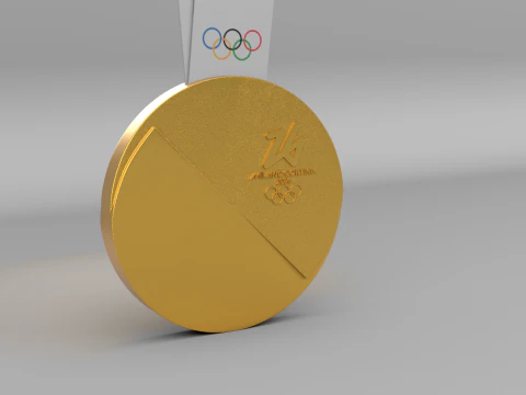 XXV Olympic Winter Games Milano Cortina 2026 Medals 3D Model