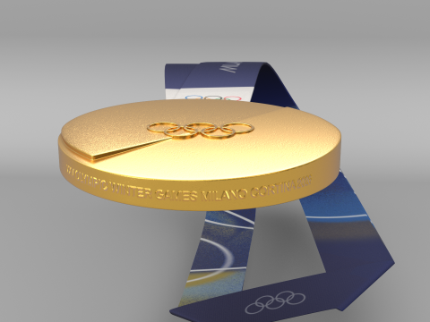 Medale XXV Zimowych Igrzysk Olimpijskich Milano Cortina 2026 Model 3D