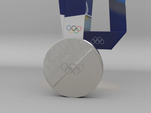 XXV Olympic Winter Games Milano Cortina 2026 Medals 3D Model