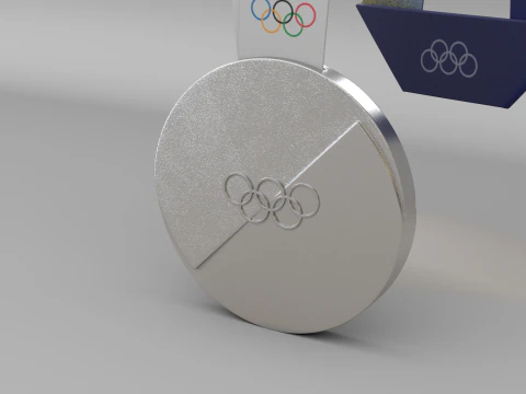 XXV Olympic Winter Games Milano Cortina 2026 Medals 3D Model