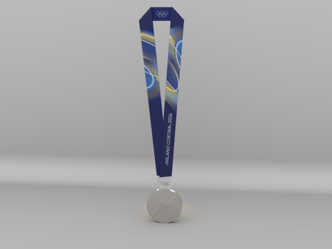 Medale XXV Zimowych Igrzysk Olimpijskich Milano Cortina 2026 Model 3D