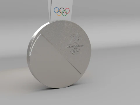 XXV Olympic Winter Games Milano Cortina 2026 Medals 3D Model