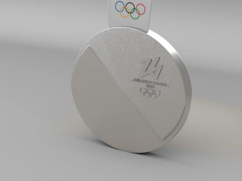 XXV Olympic Winter Games Milano Cortina 2026 Medals 3D Model