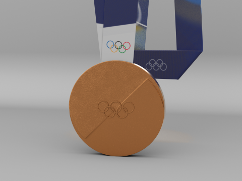 Medale XXV Zimowych Igrzysk Olimpijskich Milano Cortina 2026 Model 3D