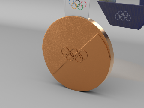 Medale XXV Zimowych Igrzysk Olimpijskich Milano Cortina 2026 Model 3D