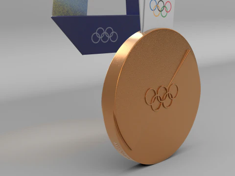 XXV Olympic Winter Games Milano Cortina 2026 Medals 3D Model