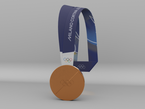 Medale XXV Zimowych Igrzysk Olimpijskich Milano Cortina 2026 Model 3D