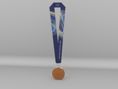 Medale XXV Zimowych Igrzysk Olimpijskich Milano Cortina 2026 Model 3D