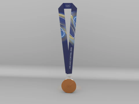 XXV Olympic Winter Games Milano Cortina 2026 Medals 3D Model