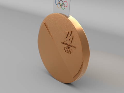 Medale XXV Zimowych Igrzysk Olimpijskich Milano Cortina 2026 Model 3D