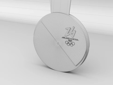 XXV Olympic Winter Games Milano Cortina 2026 Medals 3D Model