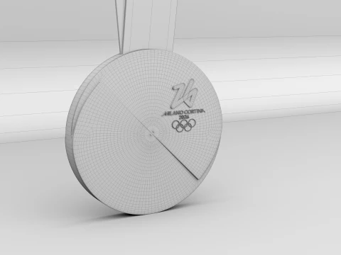 XXV Olympic Winter Games Milano Cortina 2026 Medals 3D Model