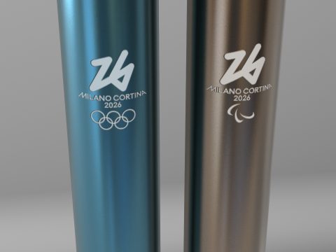 XXV Winter Games Olympic and Paralympic Torch Milano Cortina 3D Model