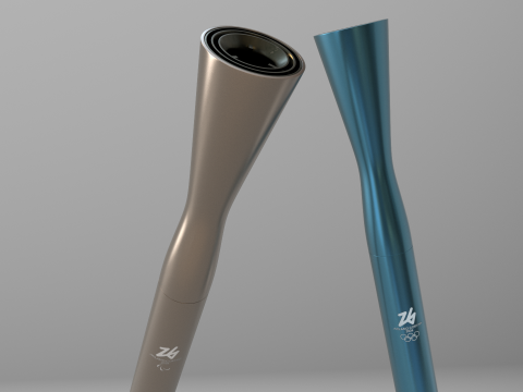 XXV Winter Games Olympic and Paralympic Torch Milano Cortina 3D Model