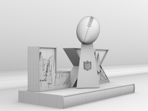 NFL 超级碗 LX 徽标 3D 模型