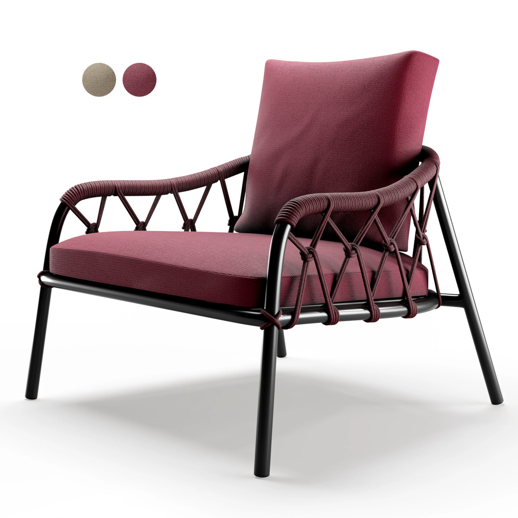 Garden armchair Scala Outdoor by Alma Design 3D Model .c4d .max .obj .3ds .fbx .stl .blend