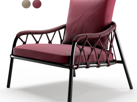 Garden armchair Scala Outdoor by Alma Design Model 3D