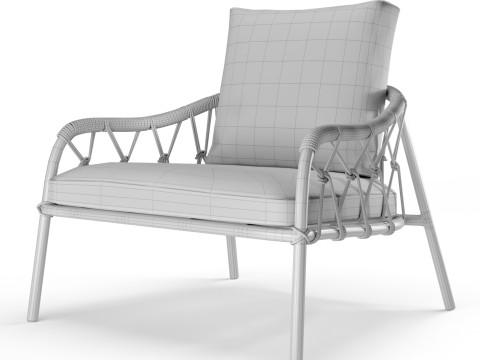 Garden armchair Scala Outdoor by Alma Design Model 3D