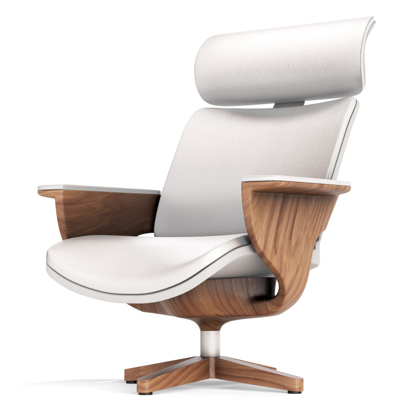 Odacia Swivel faux leather Office chair 3D Model .c4d .max .obj .3ds .fbx .stl .blend 