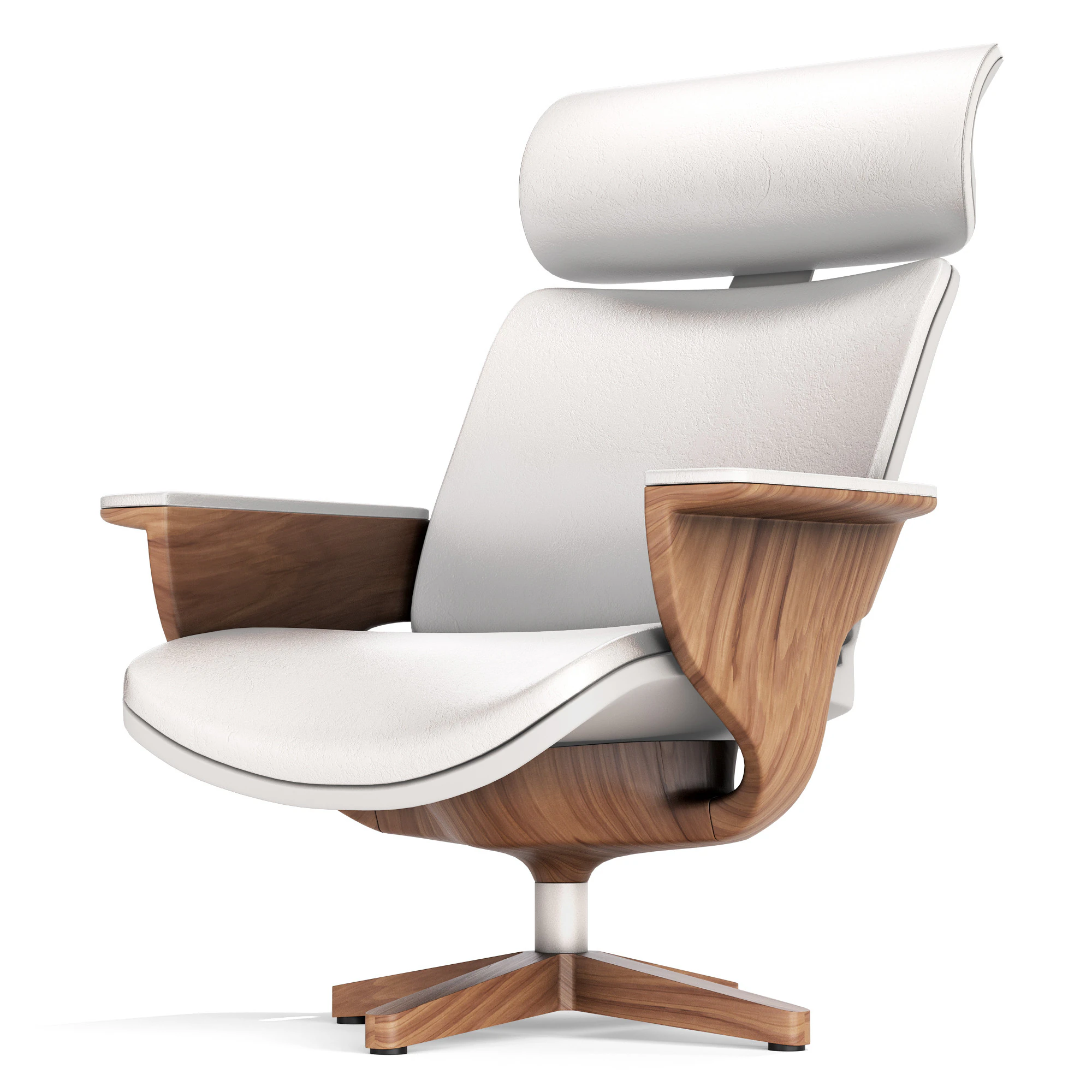 Odacia Swivel faux leather Office chair 3D Model .c4d .max .obj .3ds .fbx .stl .blend 