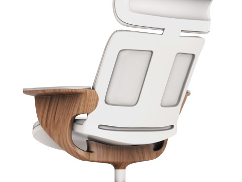 Odacia Swivel faux leather Office chair 3D Model