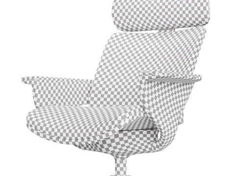 Odacia Swivel faux leather Office chair 3D Model