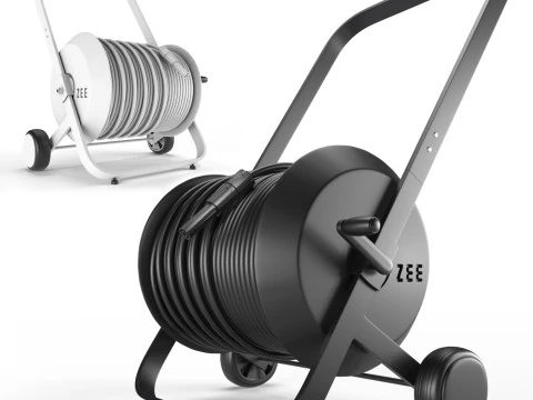 Hose trolley Tasman Black White by ZEE 3D Model