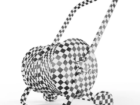 Carrinho de mangueira Tasman Preto Branco by ZEE Modelo 3D