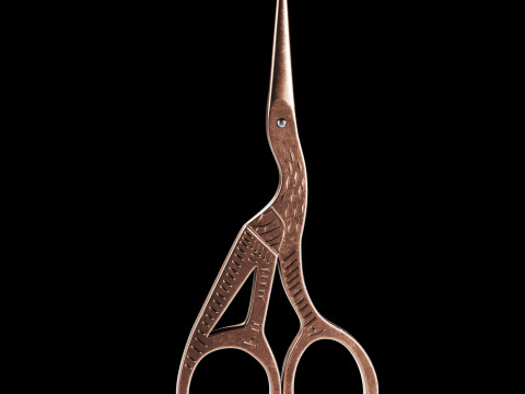 Vintage Scissors Set of 5 3D Модель