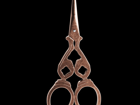 Vintage Scissors Set of 5 3D Модель