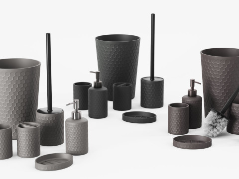 Zccz Bathroom Accessory Set Modelo 3D