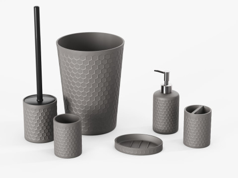 Zccz Bathroom Accessory Set 3Dモデル