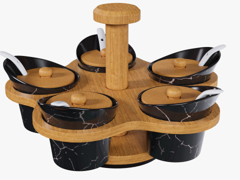 Set for sauces and spices 3D मॉडल