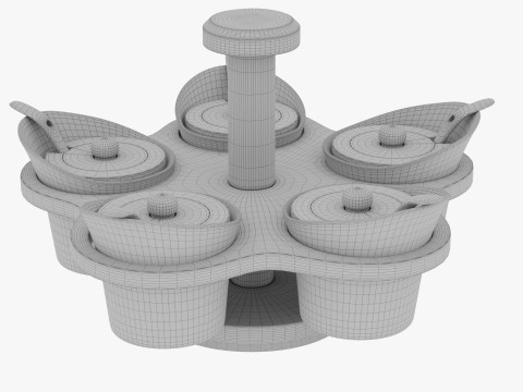 Set for sauces and spices 3D मॉडल