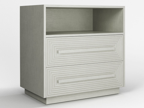 Wood Chest Nightstand Currey and Company 3D-Modell