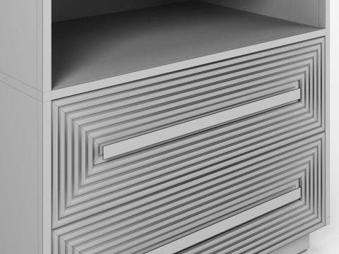 Wood Chest Nightstand Currey and Company 3D-Modell