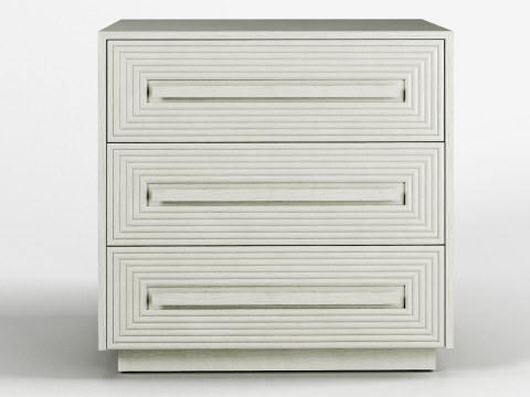 Wood Chest Nightstand Currey and Company 3D-Modell