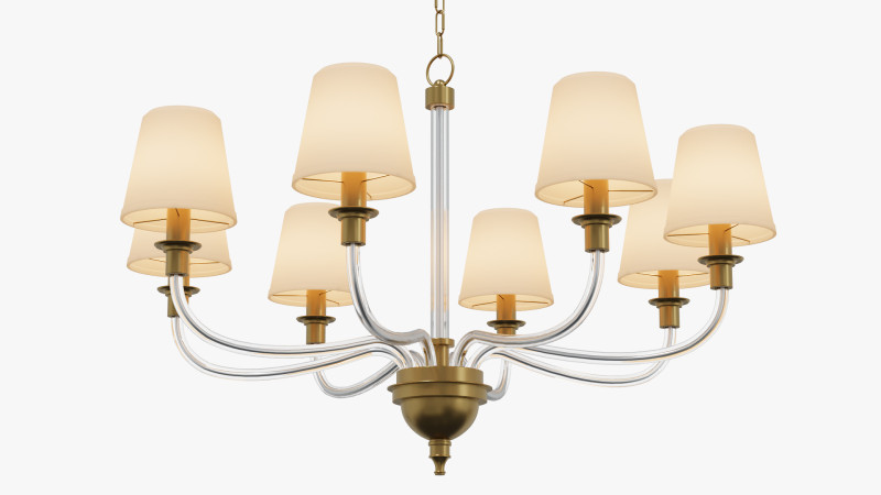 Ceiling chandelier 3D Model .c4d .max .obj .3ds .fbx .stl .blend