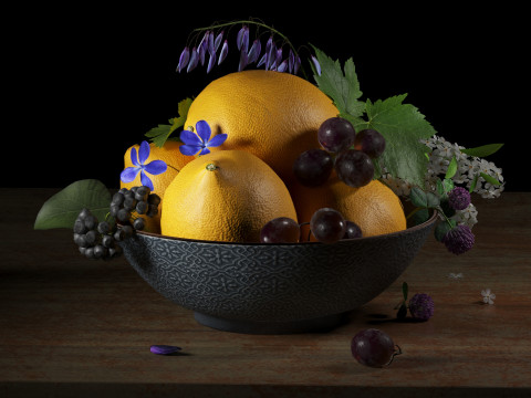Bowl with lemons Modelo 3D