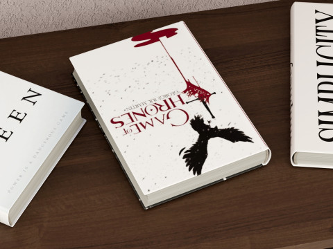 of white hardcover books Book Collection 3D 모델