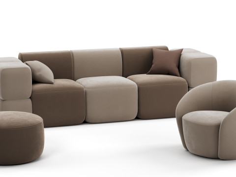 SoftContours Modern Furniture Set 3D-Modell