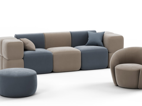 SoftContours Modern Furniture Set 3D-Modell