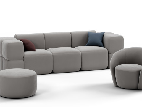 SoftContours Modern Furniture Set 3D-Modell