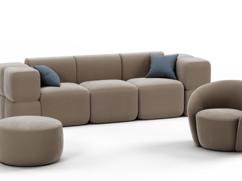 SoftContours Modern Furniture Set 3D-Modell