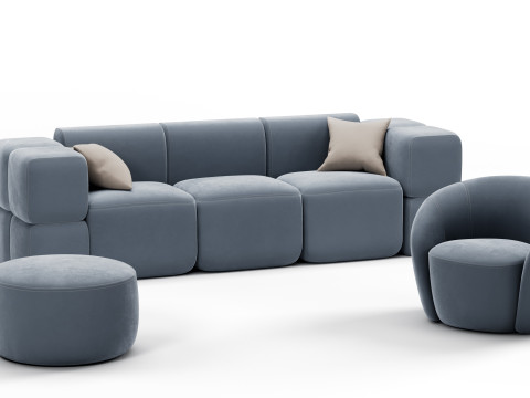 SoftContours Modern Furniture Set 3D-Modell