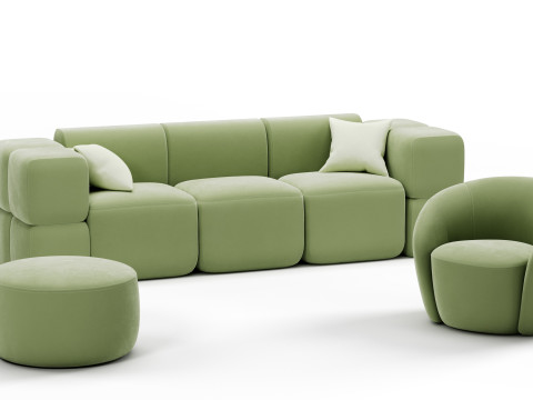 SoftContours Modern Furniture Set 3D-Modell