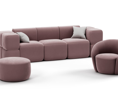 SoftContours Modern Furniture Set 3D-Modell